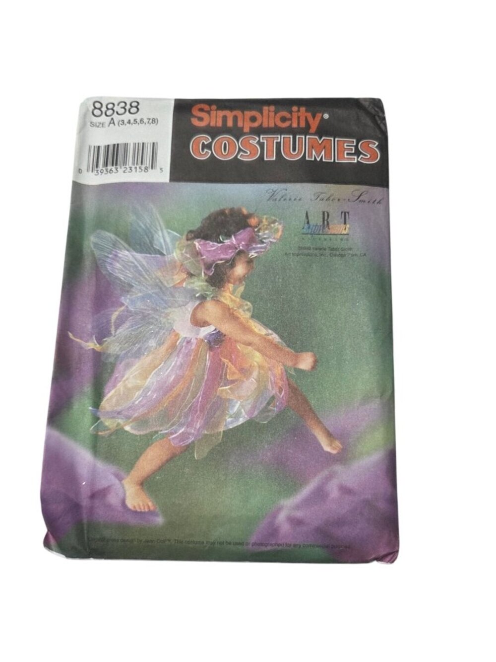Simplicity Fairy Costume Sewing Pattern 8838 Girls Size A (3-8) Uncut Halloween